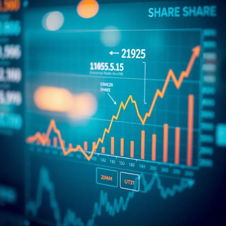 Graph illustrating the projected share price trend of Reliance Industries with financial data and market indicators