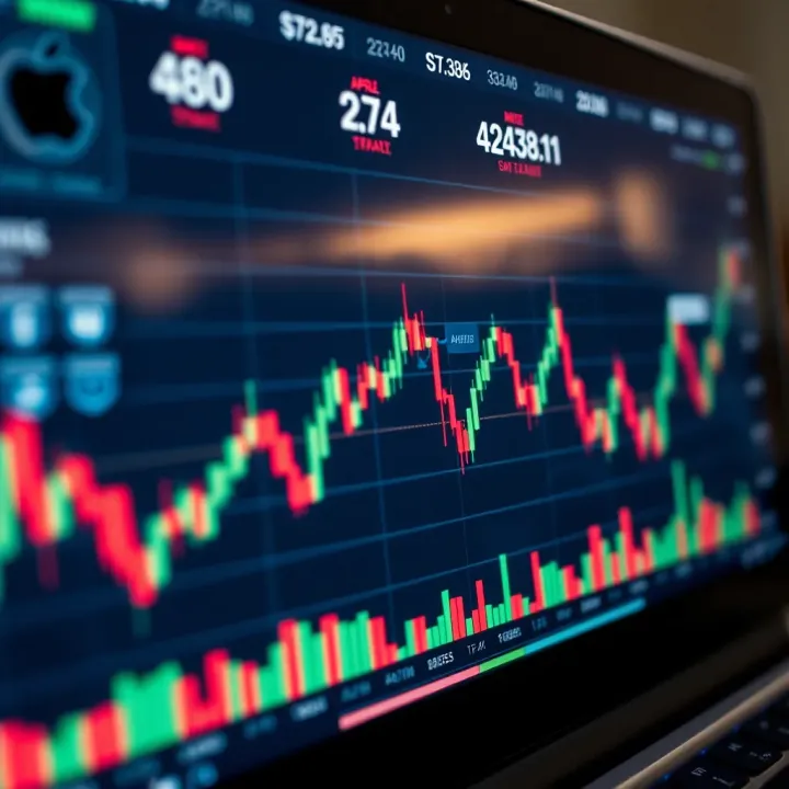 Apple Inc stock chart showing trading performance trends