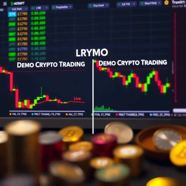 Comparison Between Demo Crypto Trading and Live Trading Comparison chart illustrating differences between demo cryptocurrency trading and live trading environments