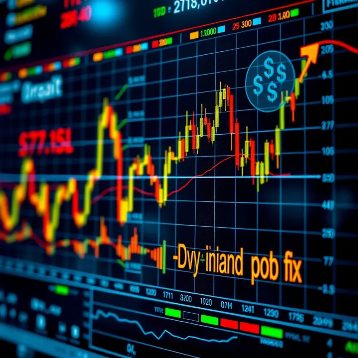 Graph showing automated forex trading strategies with currency symbols and digital interface
