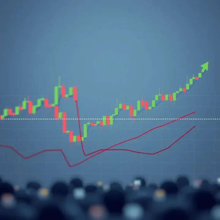 Chart depicting a financial asset moving within horizontal support and resistance levels showing a clear range market