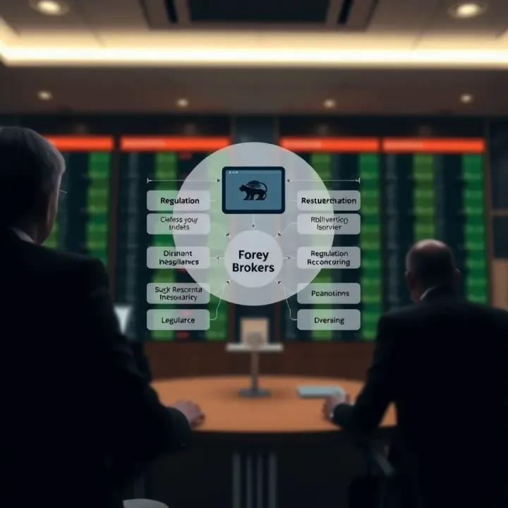 Diagram showing the regulatory framework for forex brokers authorized by the Reserve Bank of India