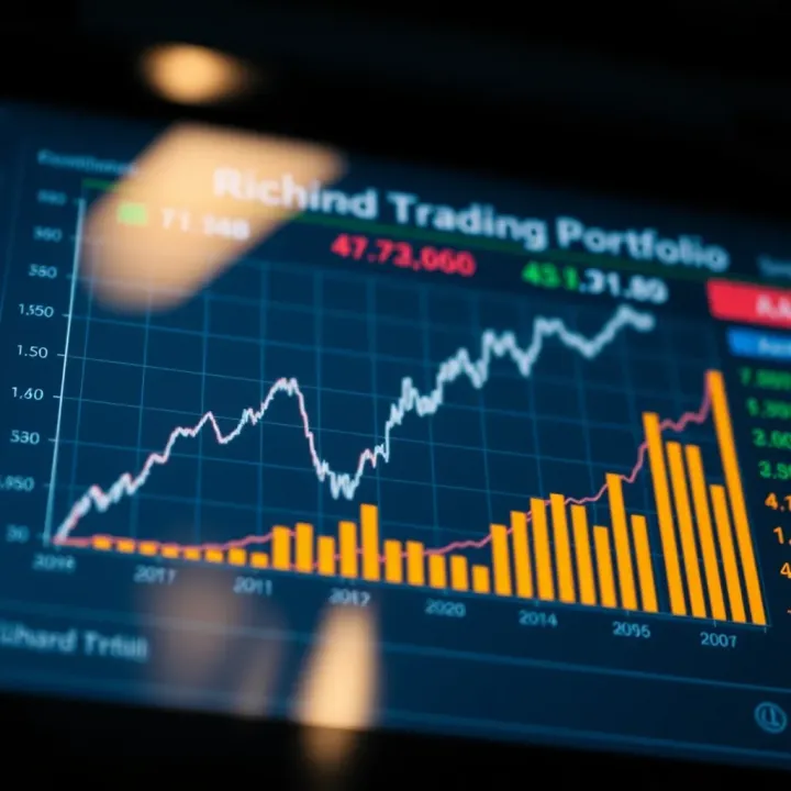 Chart depicting the growth of Richard Dennis's trading portfolio over time
