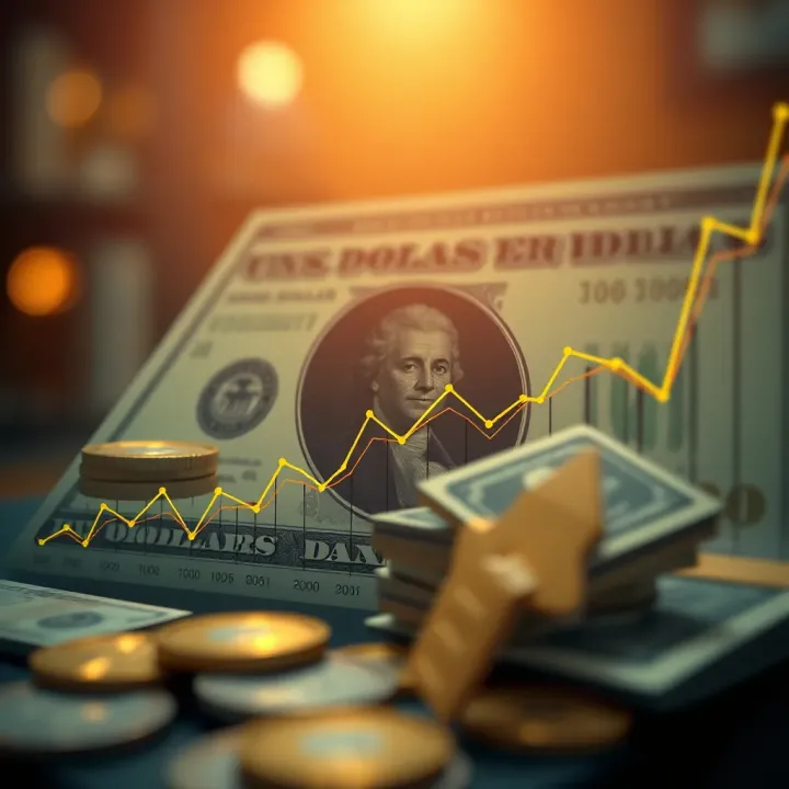 Graph showing the trend of US Dollar to Indian Rupee exchange rate over time