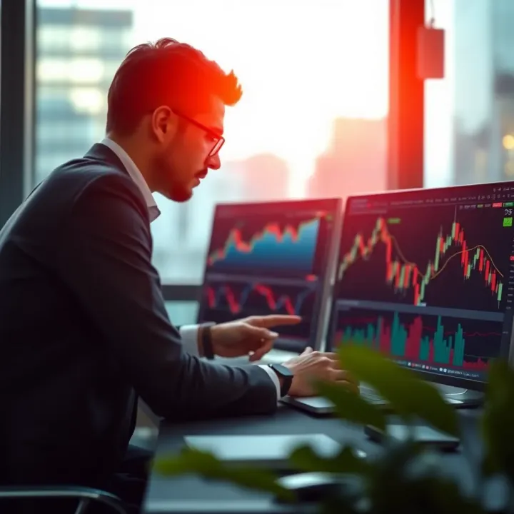 Trading platform interface showing real-time market charts integrated with advanced technical indicators